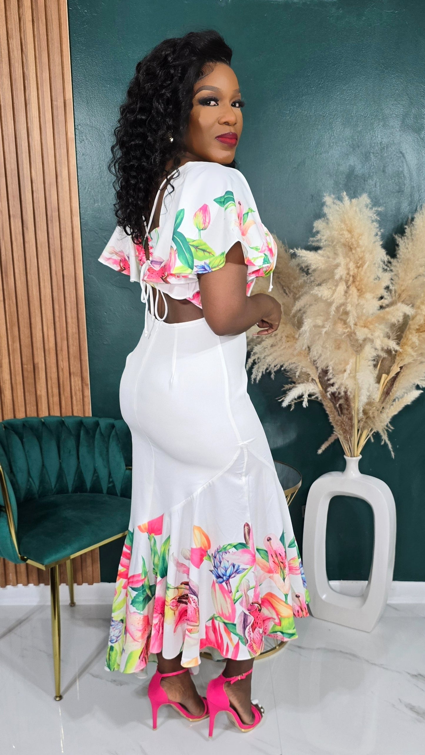 MEDIA SENSATION MIDI DRESS AVF