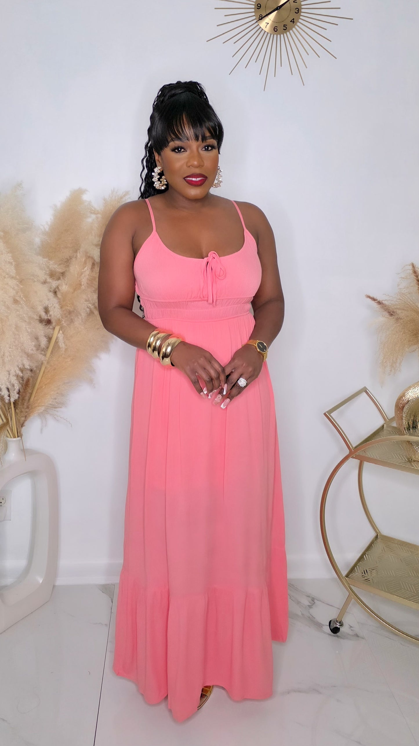 GOING SAILING MAXI DRESS - CORAL