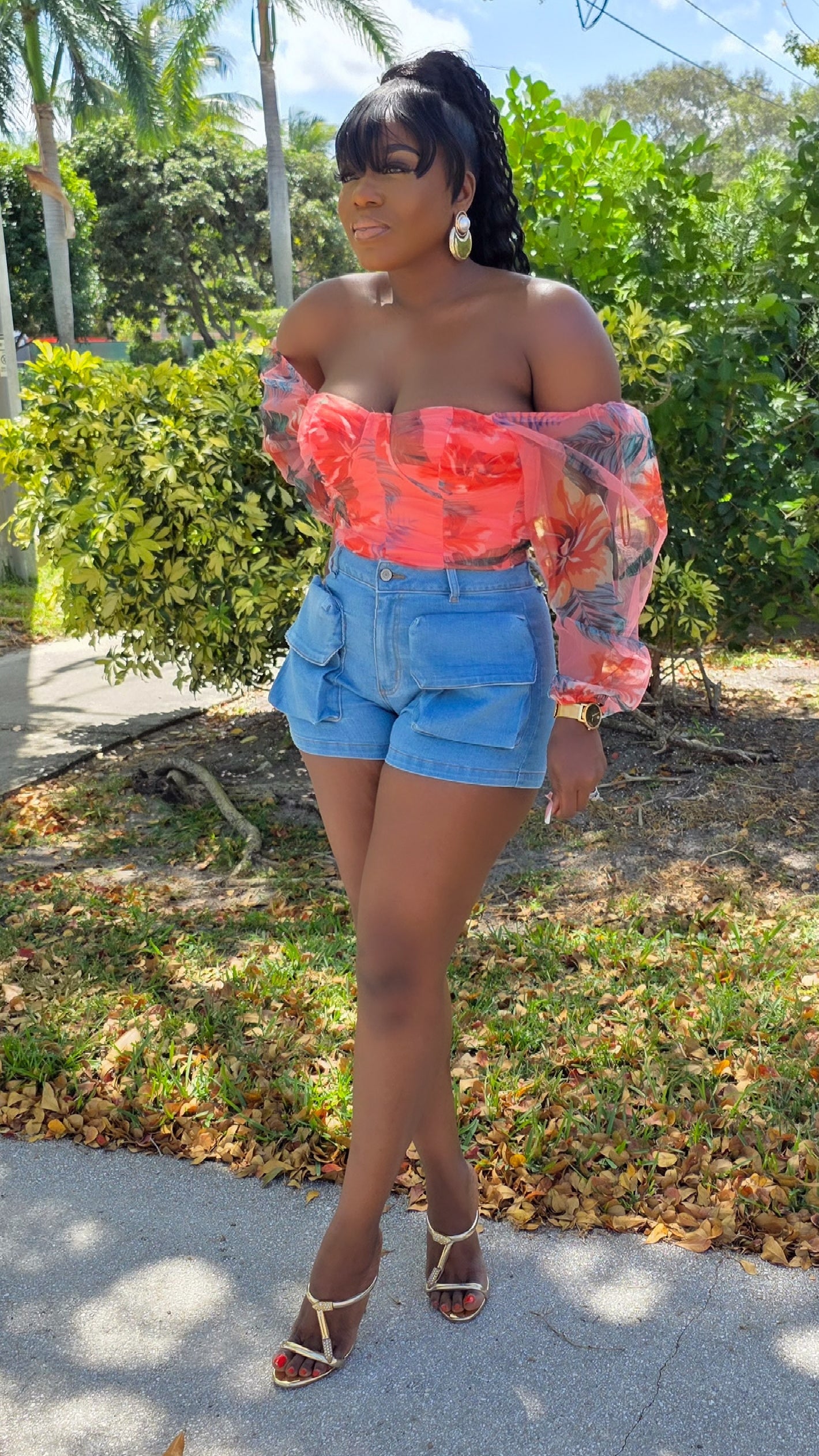 DAPPER DAMSEL DEMIN SHORTS