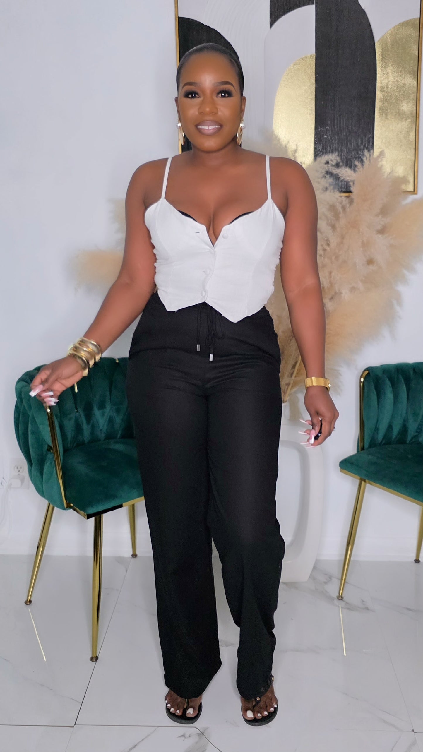 IN DEMAND LINEN PANTS - BLACK