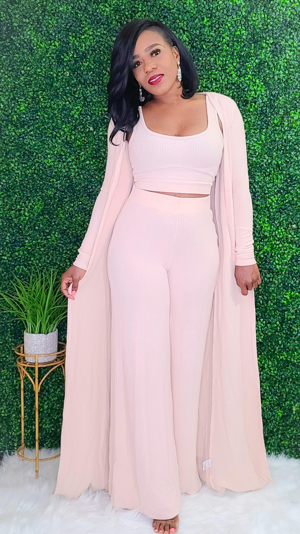 The Kitten Lounge 3 Piece Set - Nude