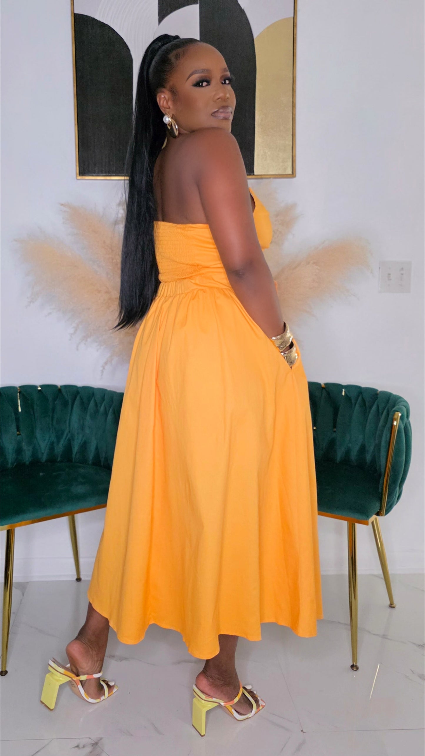 VINTAGE FLAVOR MIDI DRESS