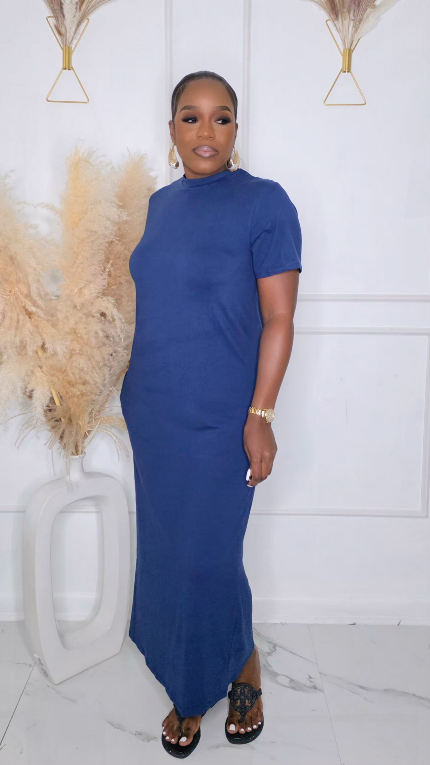 PRE-ORDER - ON SITE T-SHIRT DRESS - NAVY