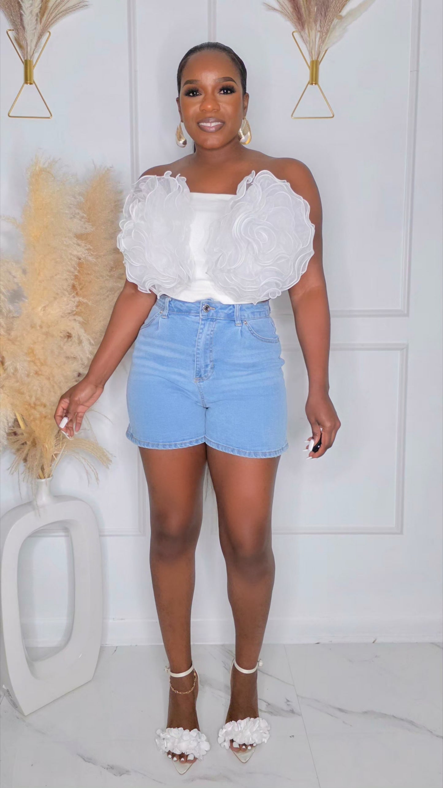 MIXED EMOTIONS DENIM SHORTS