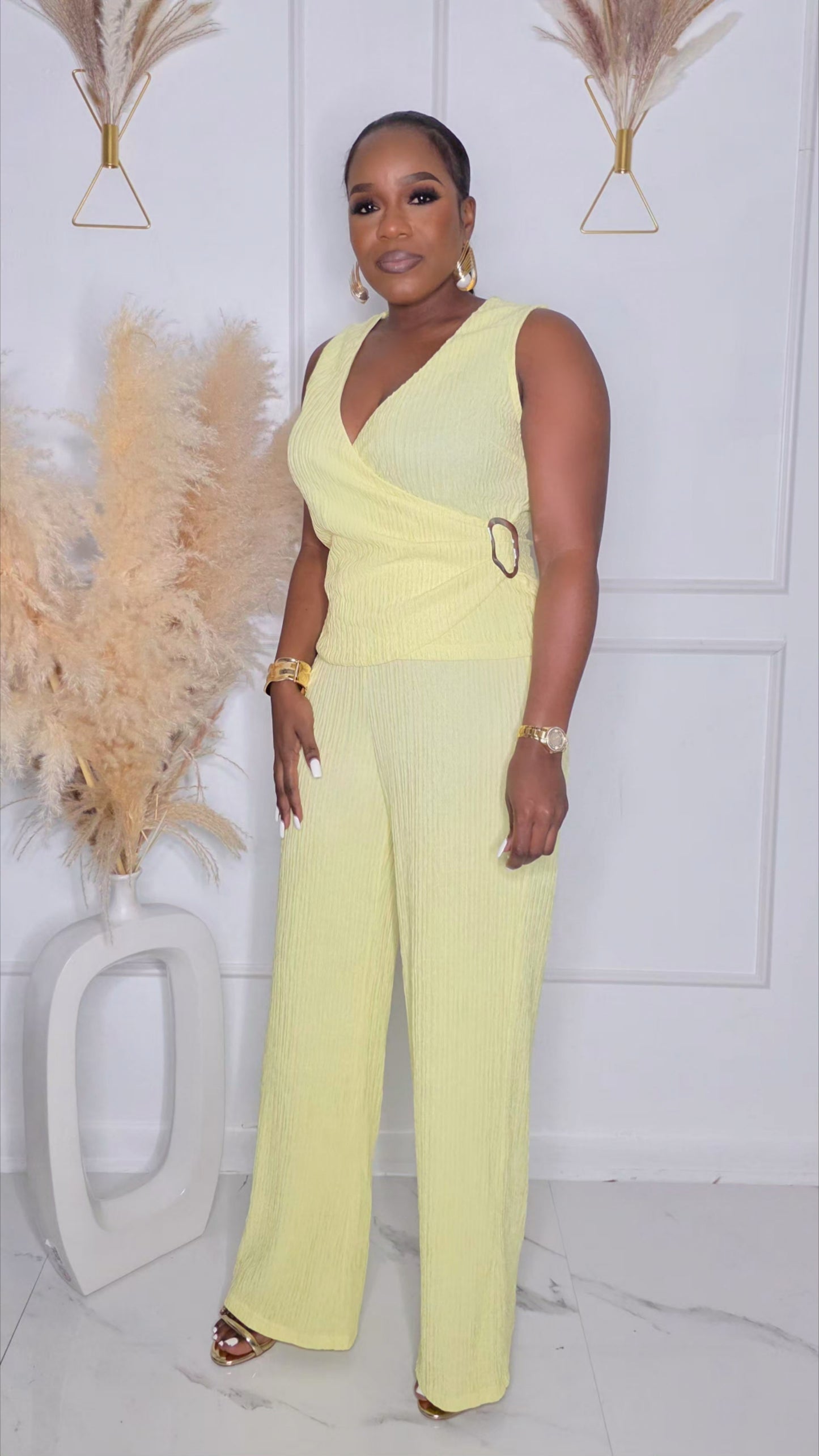 DAILY COUTURE LOUNGE SET - YELLOW