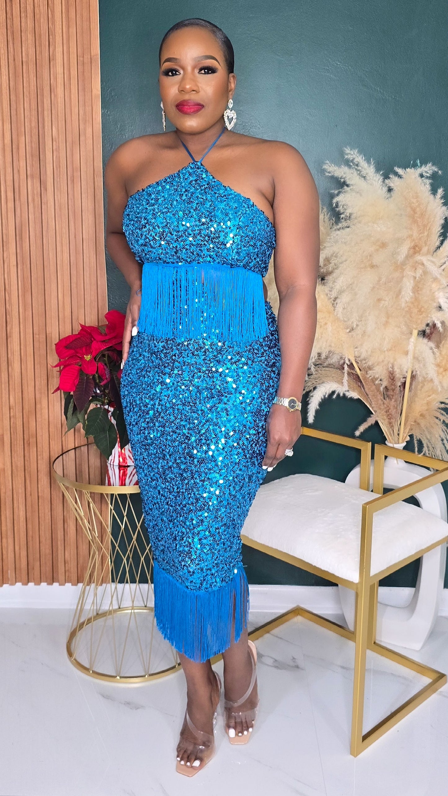 A FRAGILE THING MIDI DRESS