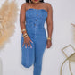 UP CLOSE, NEVER PERSONAL DENIM JUMPSUIT