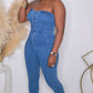 UP CLOSE, NEVER PERSONAL DENIM JUMPSUIT