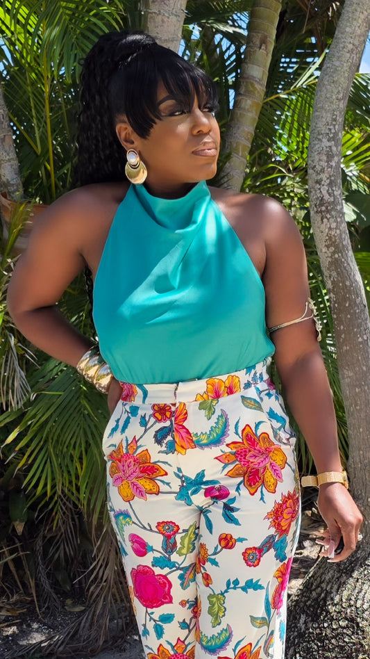 SWEET NEVER SOUR TOP - AQUA