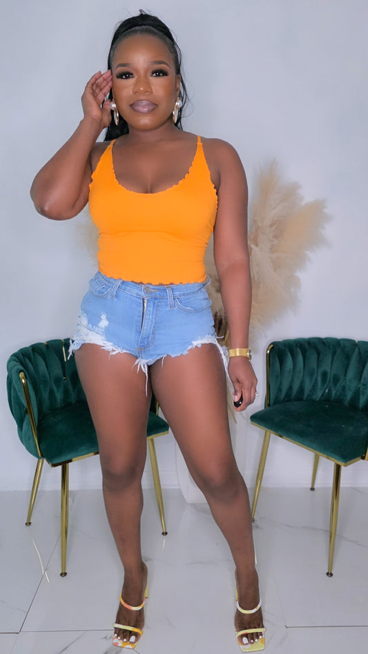 EVERYDAY LOOK CROP TOP - ORANGE