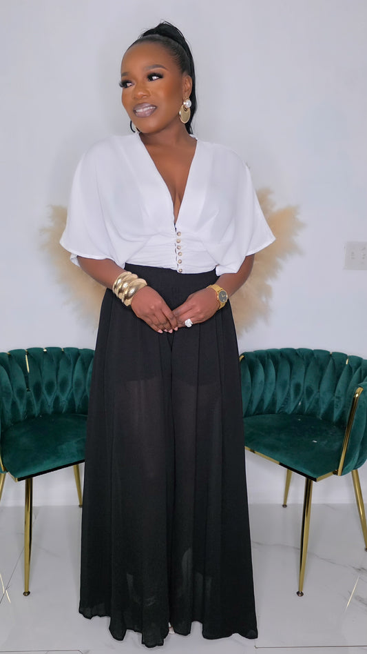 BREATHING ROOM PALAZZO PANTS - BLACK