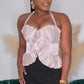 SWEPT AWAY TOP -CHAMPAGNE