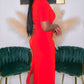 FOR FUTURE REFERENCE MIDI DRESS - RED