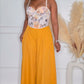 WILDFLOWERS CORSET TOP - MUSTARD MULTI
