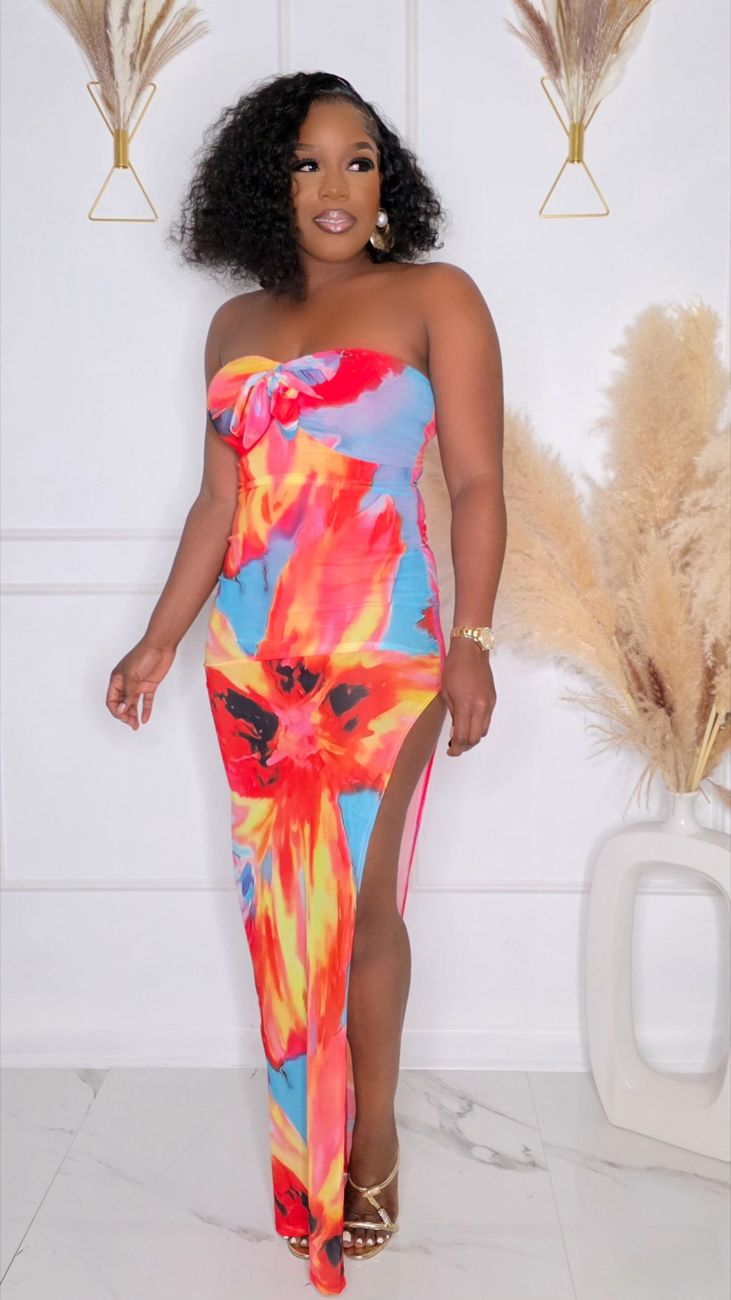 THINK ABOUT BEAUTY MAXI DRESS