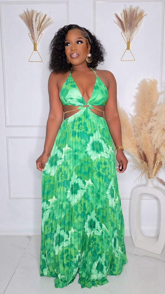 ZAIIA MAXI DRESS - GREEN