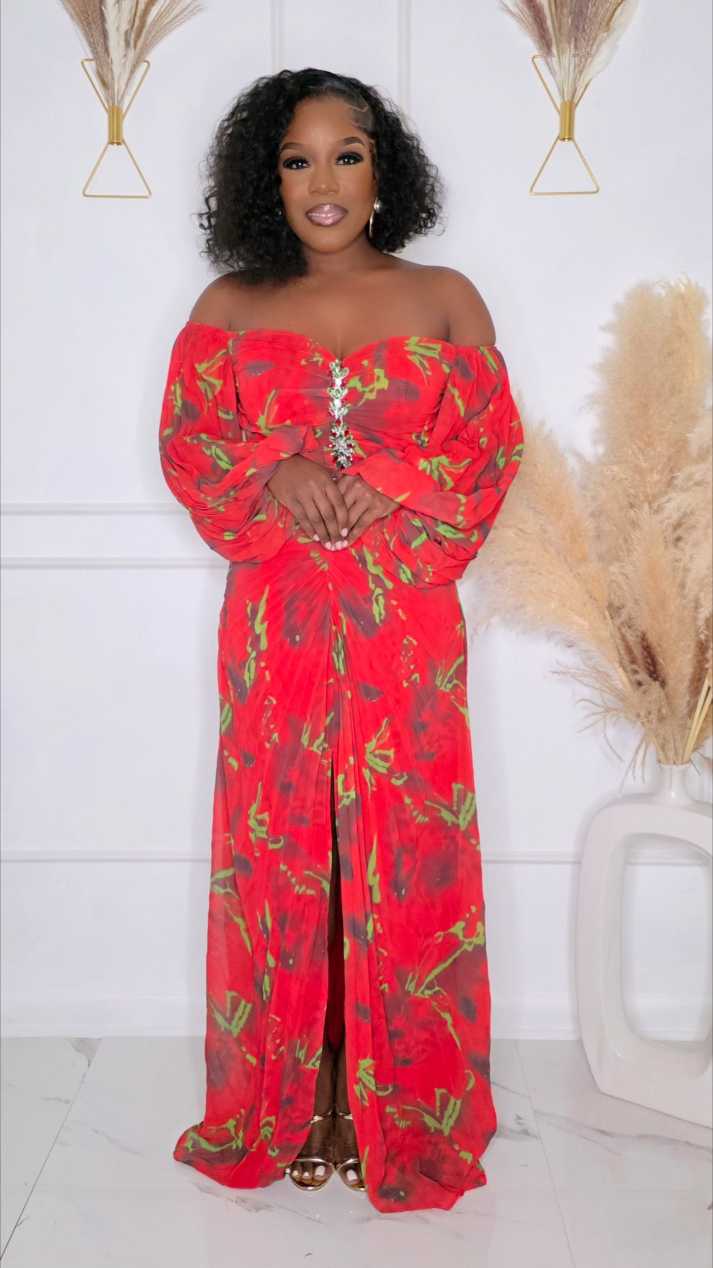 CRIMSON DOLL MAXI DRESS