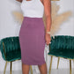 BACK 2 BASICS SKIRTS - EGGPLANT