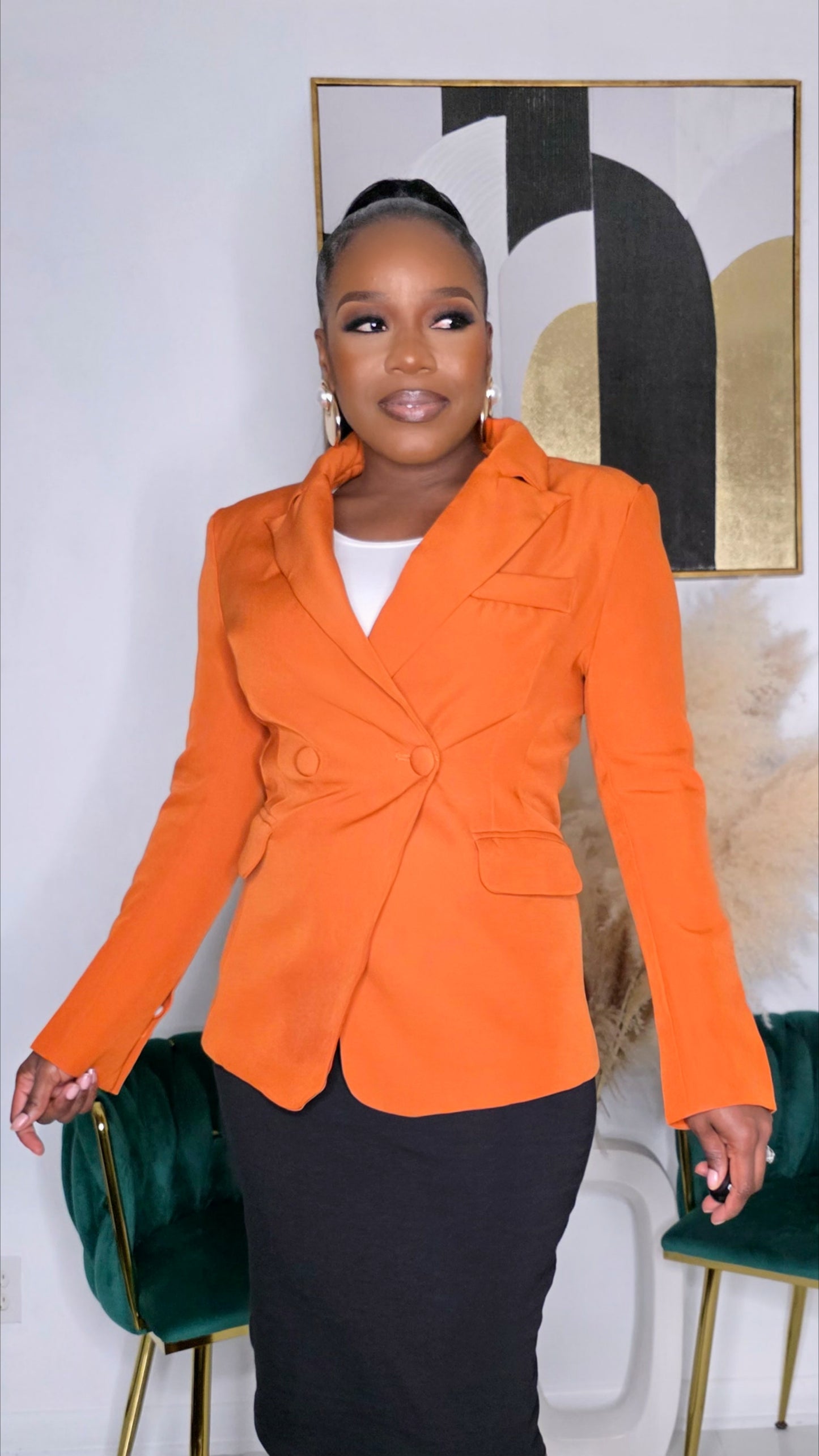 MAKING WAVES BLAZER - CAMEL