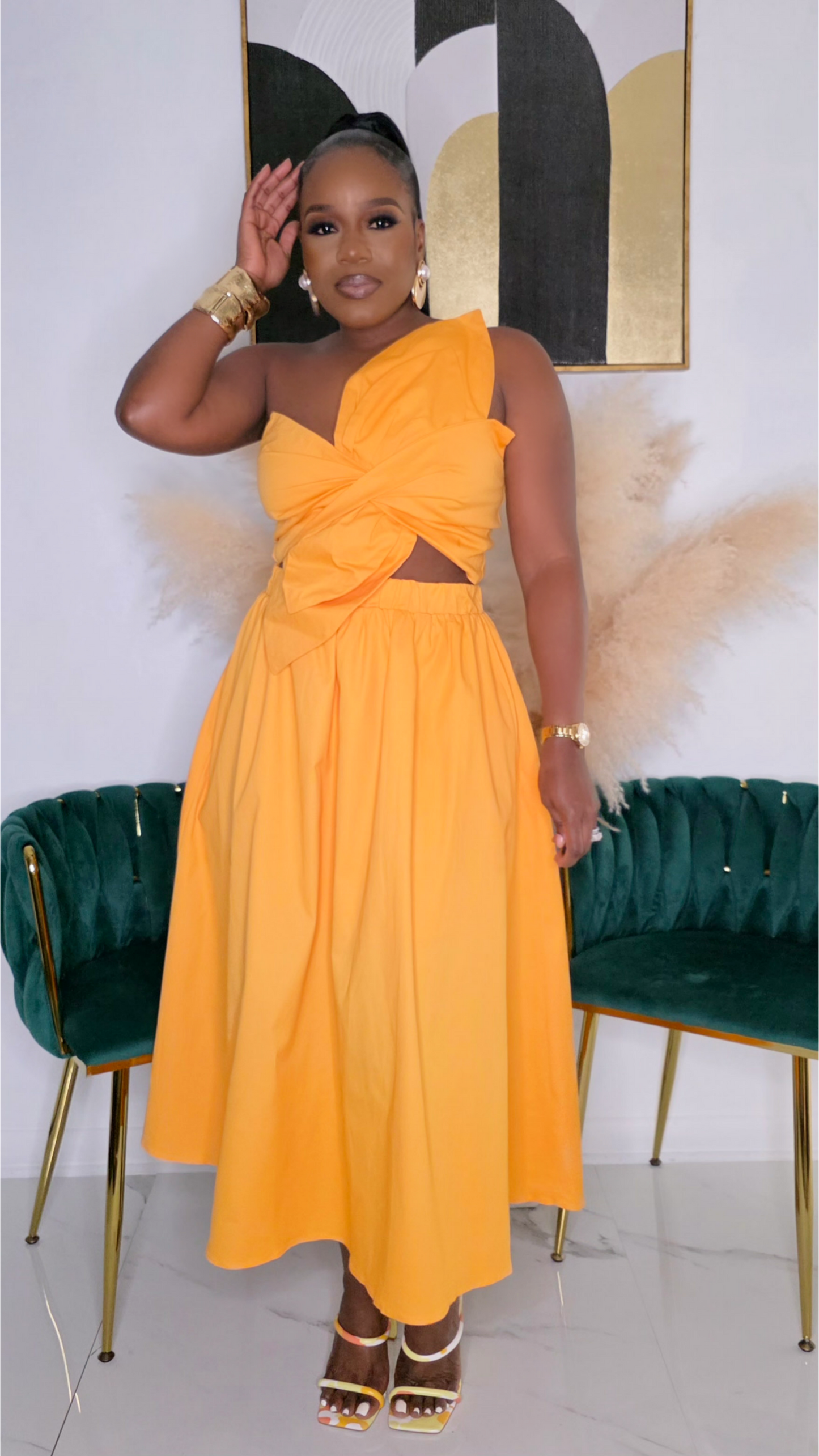 VINTAGE FLAVOR MIDI DRESS