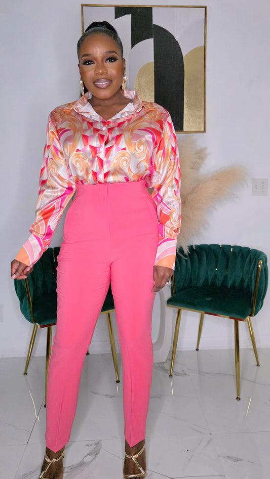 MODERN TOUCH PANTS - CORAL