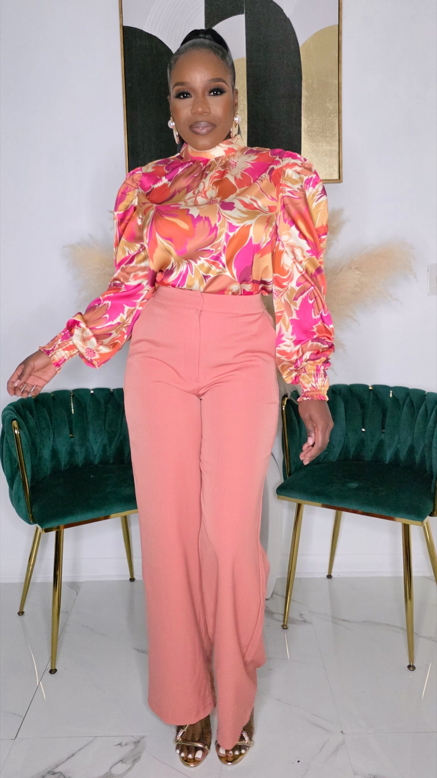 DAHLIA PANTS - SALMON