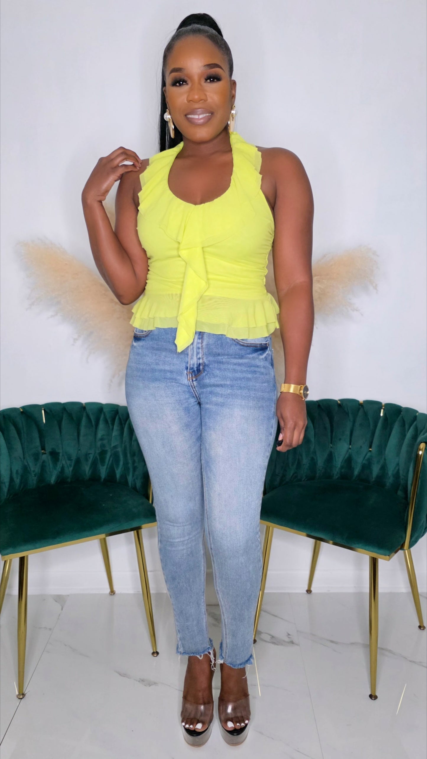 PENELOPE TOP - LIME