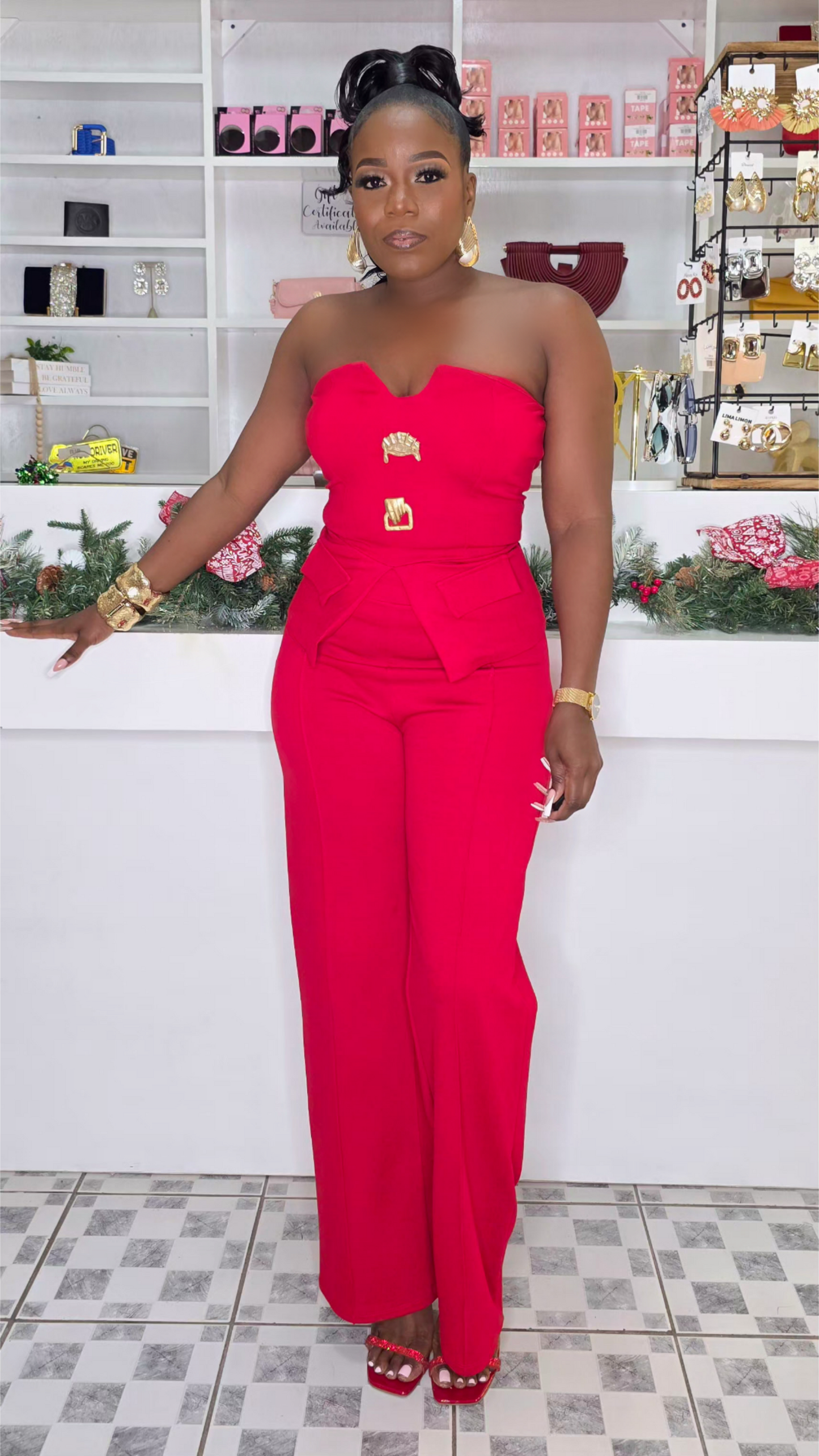 NEW FLAME 2 PIECE SET - RED