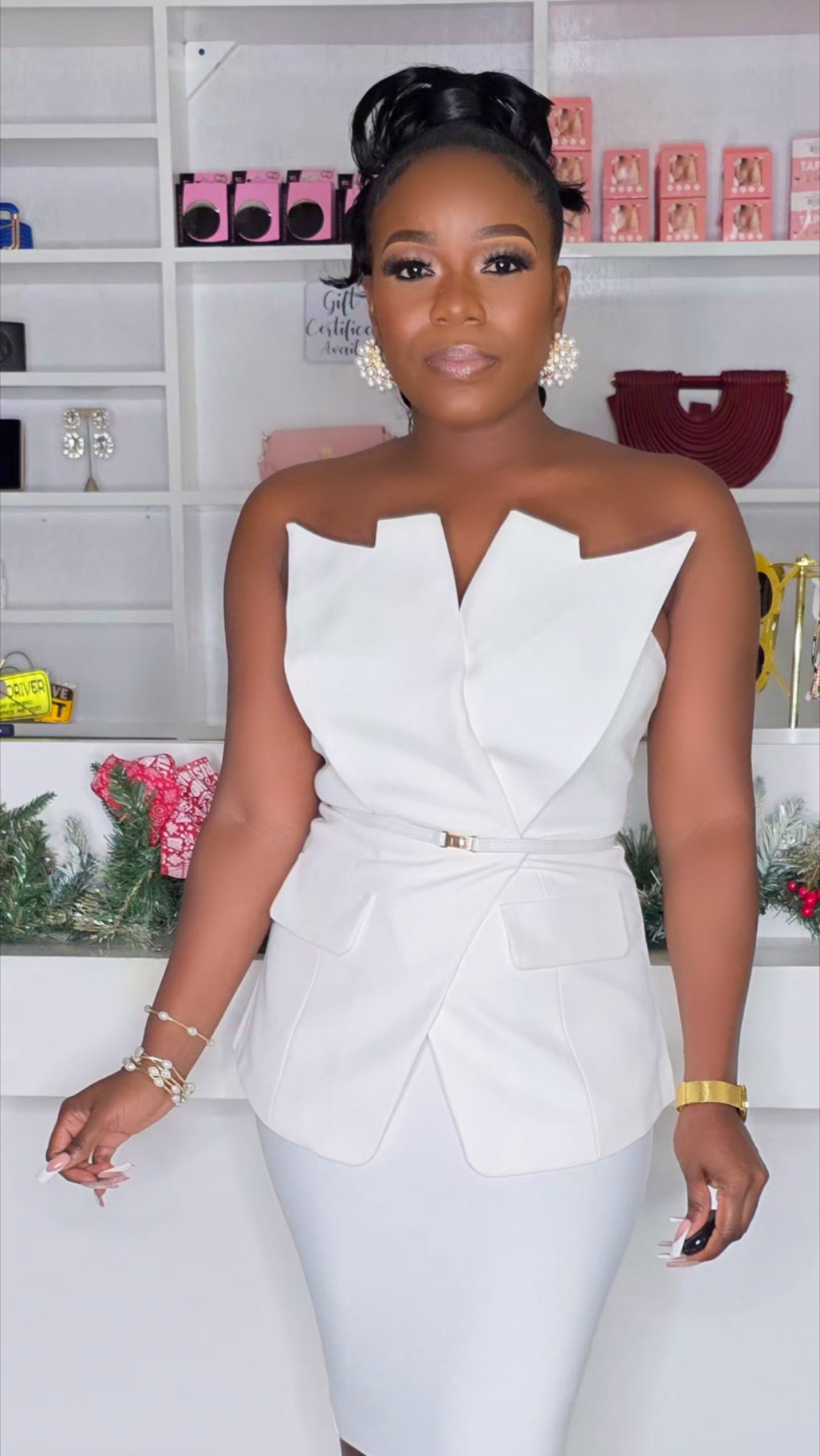 STRAIGHT TO THE BANK TOP - WHITE