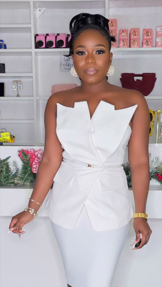 STRAIGHT TO THE BANK TOP - WHITE