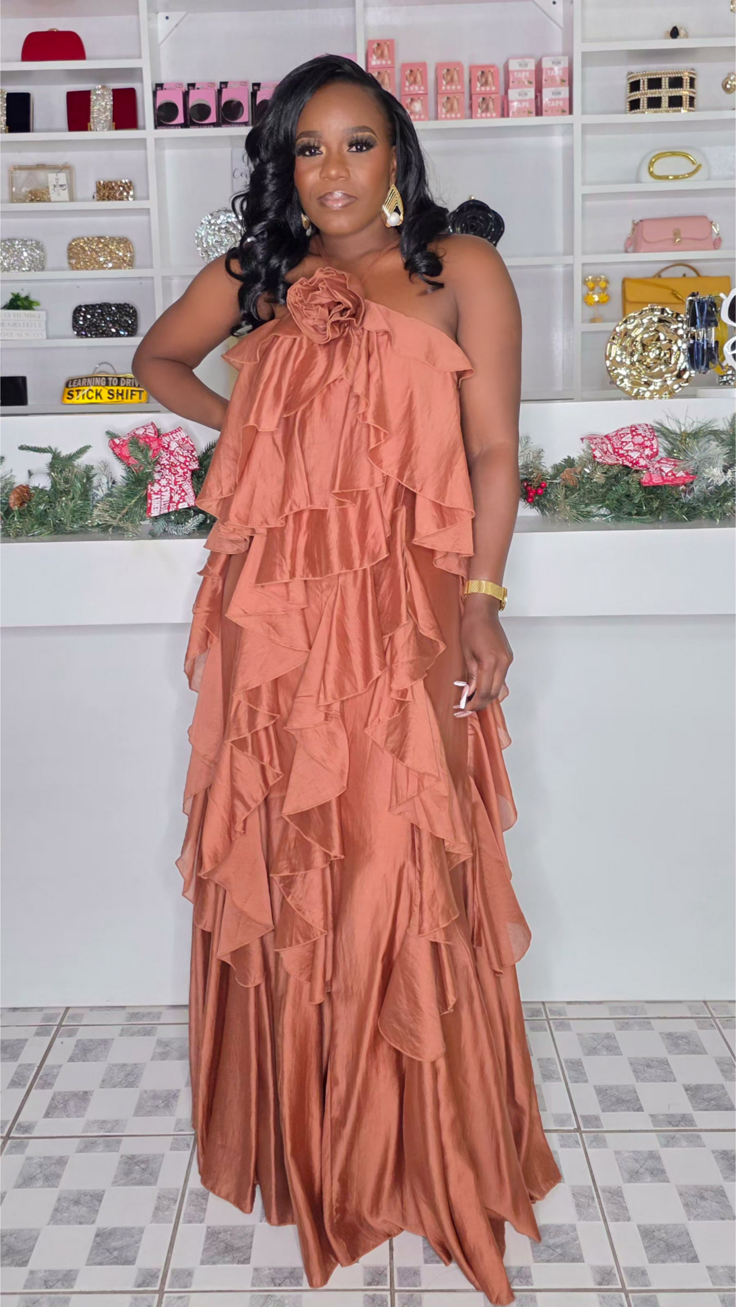 RETAIL ADDICT MAXI DRESS - RUST