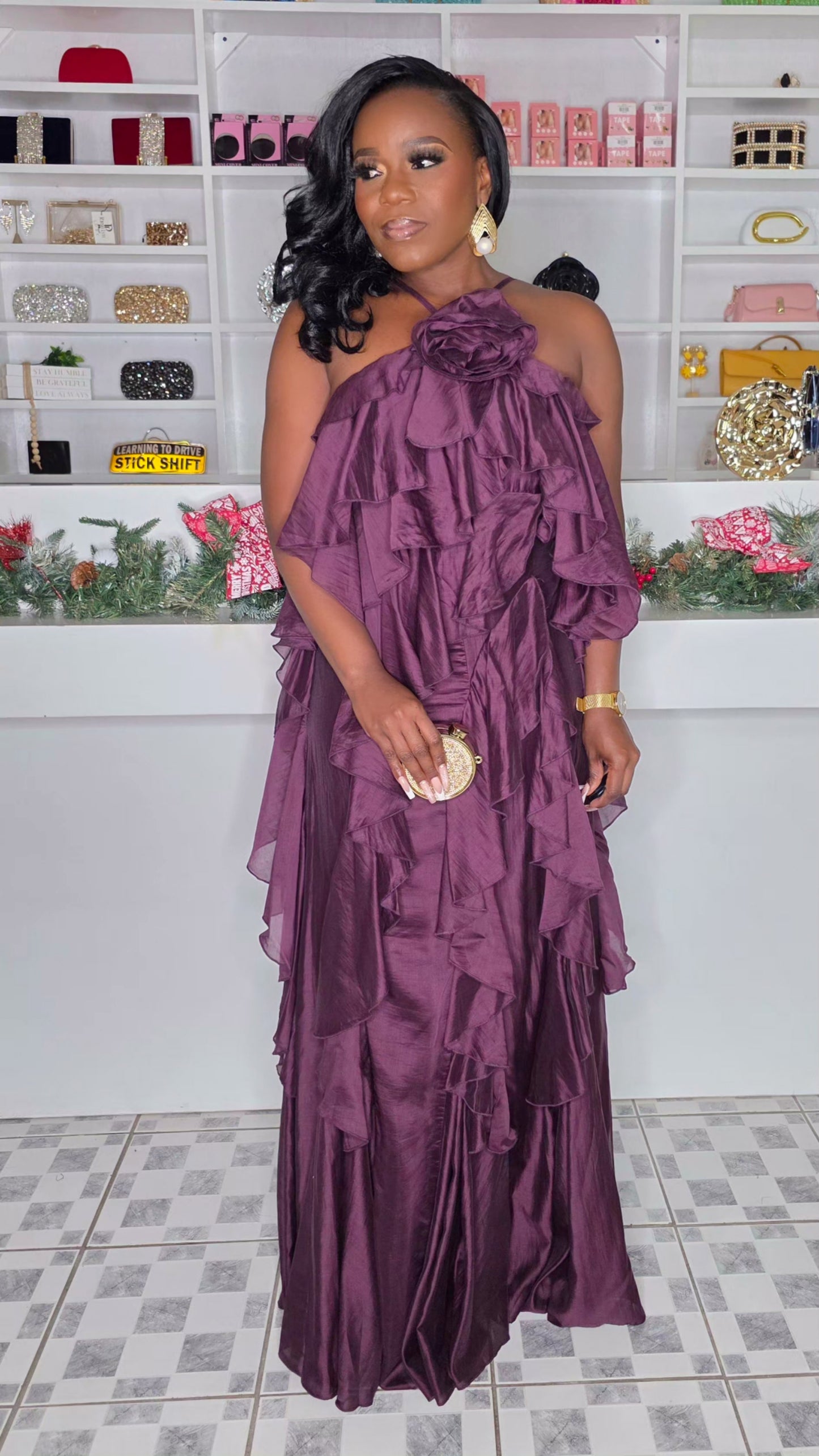 RETAIL ADDICT MAXI DRESS - BURGUNDY