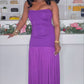 BODY CANVAS MAXI DRESS - PURPLE