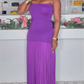 BODY CANVAS MAXI DRESS - PURPLE