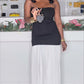 BODY CANVAS MAXI DRESS - BLACK/WHITE