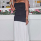 BODY CANVAS MAXI DRESS - BLACK/WHITE