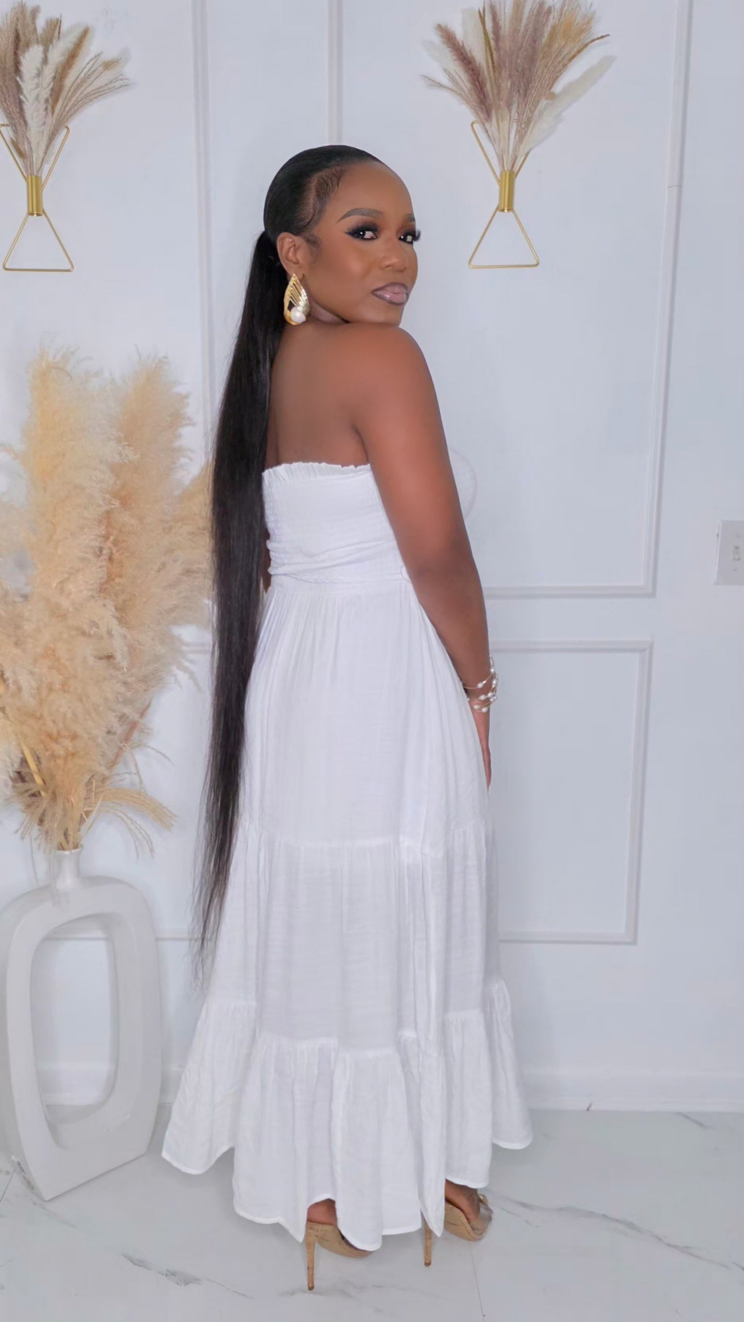 PRE-ORDER - NEXT PLAY MAXI DRESS - WHITE