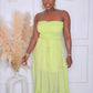 PRE-ORDER - NEXT PLAY MAXI DRESS - LIME