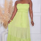 PRE-ORDER - NEXT PLAY MAXI DRESS - LIME