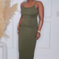 PRE-ORDER - SEXY BY DESIGN MAXI DRESS - OLIVE