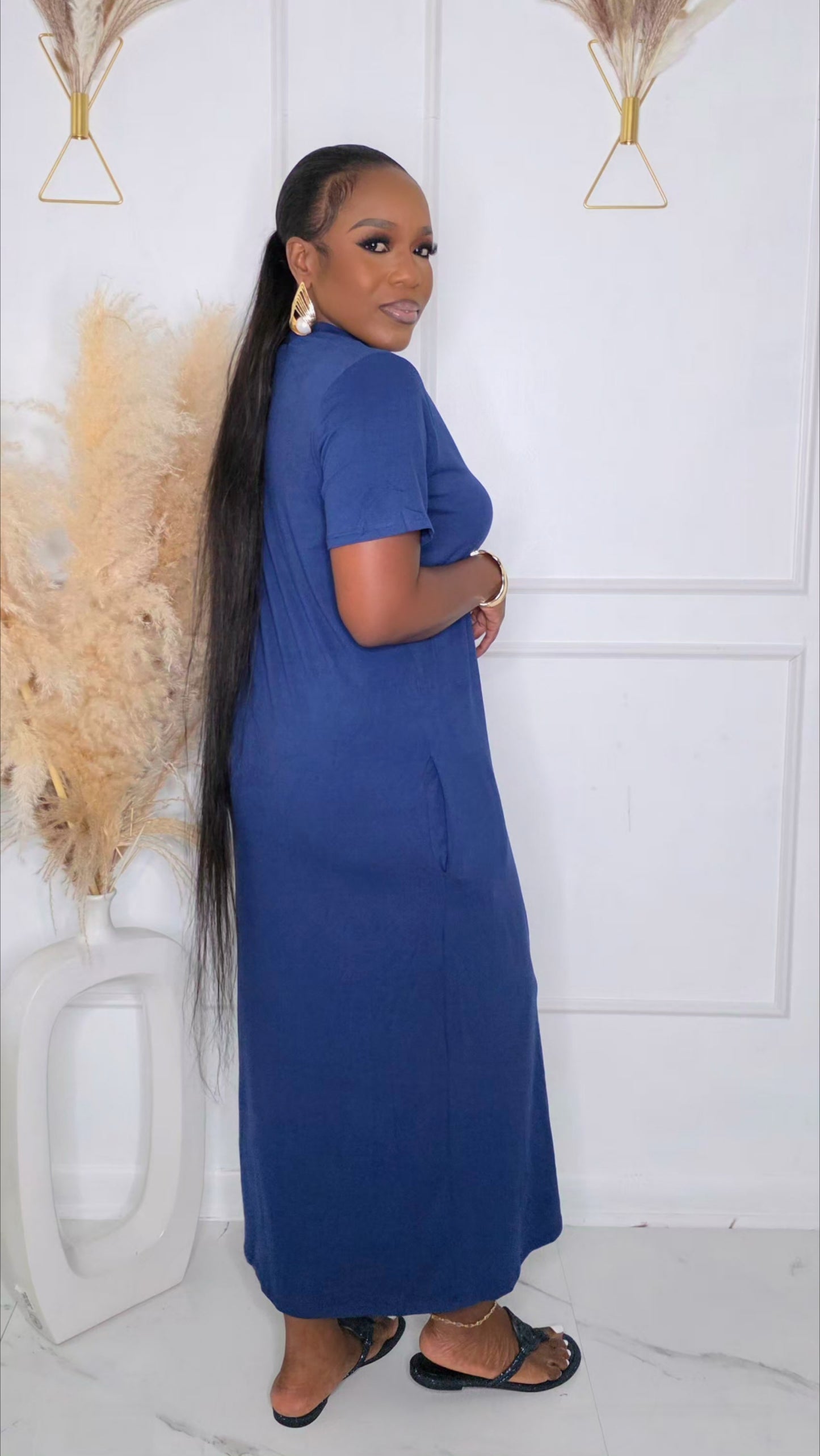 PRE-ORDER - ON SITE T-SHIRT DRESS - NAVY