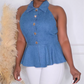 LIVE FROM LA DENIM TOP