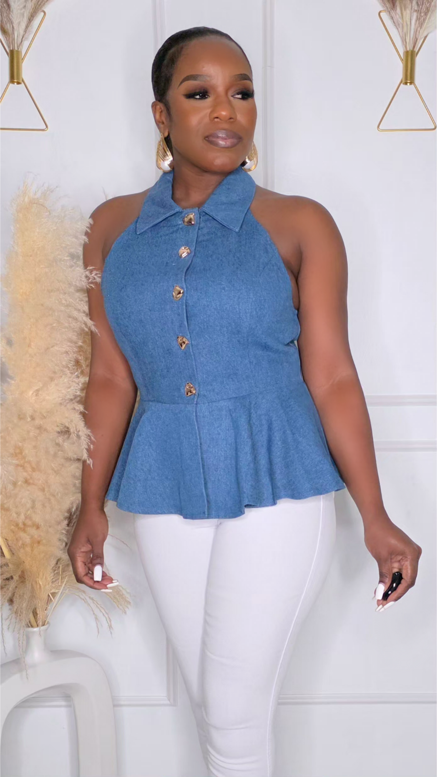 LIVE FROM LA DENIM TOP