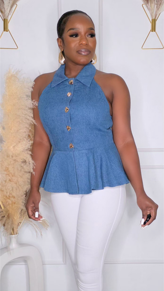 LIVE FROM LA DENIM TOP