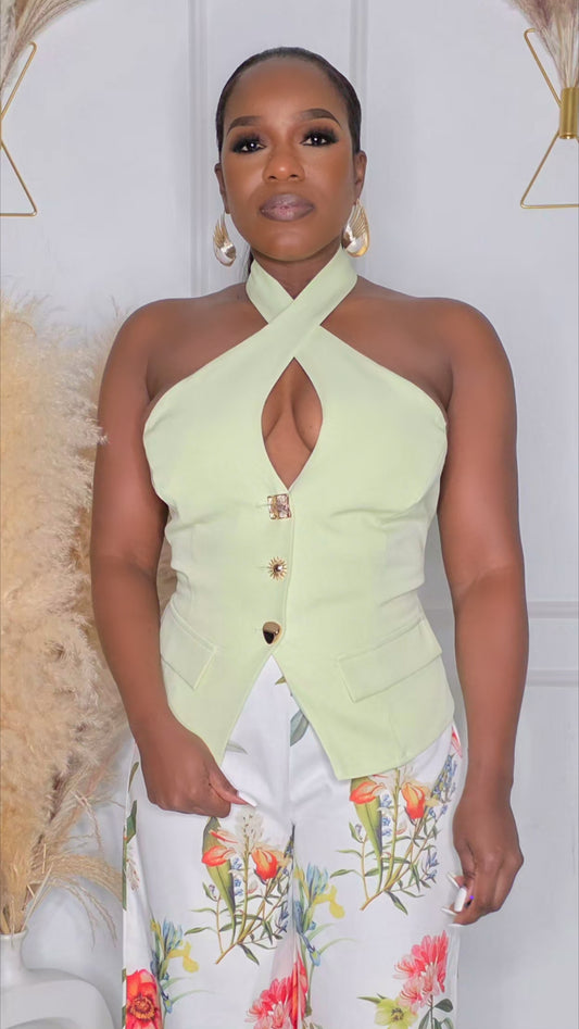 ON THIN ICE TOP - LIME