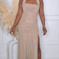 INSTANT BLOCK AND DELETE MAXI DRESS