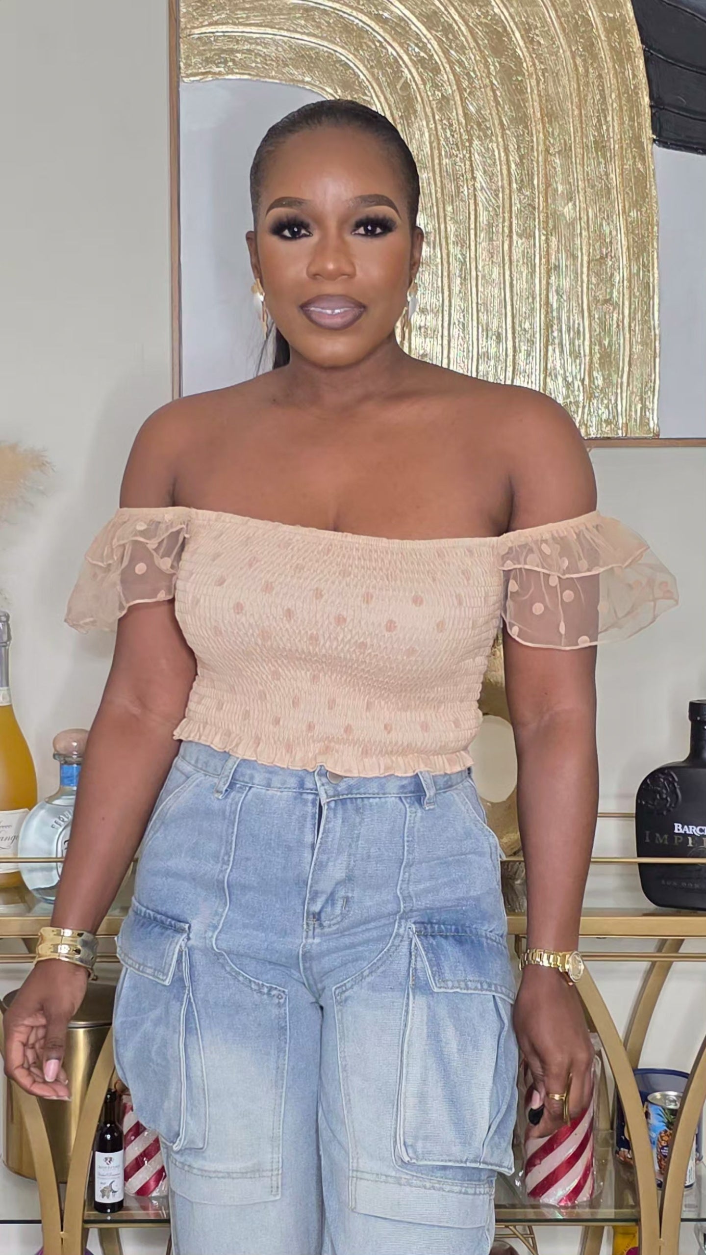 VINTAGE ROW TOP - TAUPE