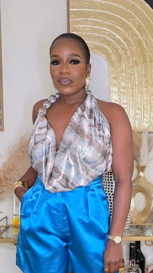 TAKE THE LEAD TOP - TEAL MULTI