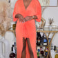 CREAM OF THE CROP DRESS - CORAL