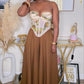 NATURAL GOOD LOOKS PALAZZO PANTS -CHOCOLATE